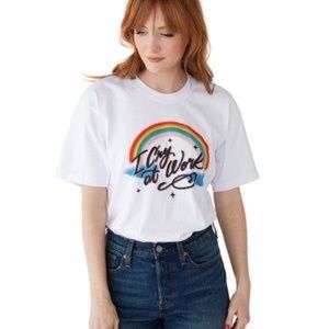 Ban.do “I Cry at Work” white tee